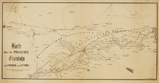 756 Karte über die projectirte Eisenbahn von Emmerich nach Zutphen, [1e helft 19e eeuw]