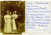 14-0026 Drie bruidsmeisjes met hoeden, ca. 1900
