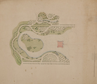 136-0001 [Ontwerp van park en tuinen rondom het kasteel Biljoen, 1784?]