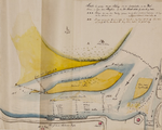 865-0001 Schets ten gevolge van de peiling om de zandplaten in de Waal boven en tegenover Rossum op den 28e maart 1825 ...