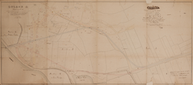 469-0001 Drie voorgestelde rigtingen van de grote weg van Utrecht op 's Bosch bij Hedel, juli-augustus 1848