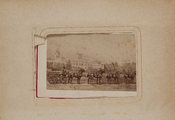 1612-0033 Een koets met koetsier en acht ingespannen paarden, ca. 1880