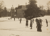 1619-0038 Gracht van het huis Ruurlo met schaatsers, 1917