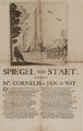 221 Spiegel van Staet vertoont in Mr. Cornelis en Jan de Wit. (Prent met onderstaand gedicht), 1672