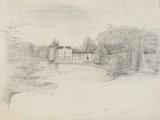 87-0002 Voorzijde van het kasteel Rosendaal, 1849