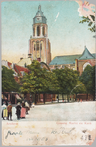 1363 Arnhem Groote Markt met Eusebiuskerk, 1904-08-03