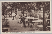 2457 Hotel Rest. De Schelmsche Brug Arnhem. Zitje in den tuin., 1933-07-20