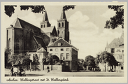 4883 Arnhem, Walburgstraat met St. Walburgskerk, ca. 1950