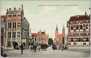 4900 Arnhem, Stadhuis met St. Walburgstraat, ca. 1910
