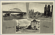 5451 Groeten uit Arnhem, Rijnbrug, Bothaplein, Zijpendaalsche poort, 1952-07-25