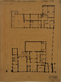 1125 Gemeentehuis met achtergebouw, plattegrond, 19-03-1940