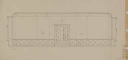1150 Verbouwing van de trouwzaal in het Gemeentehuis. Wand A, 02-11-1954