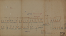 1704 Gemeindehaus in Arnheim. Rohrschema. Vordergebäude, 1895