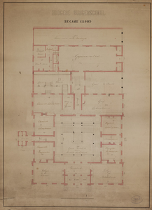23 Hoogere Burgerschool. Begane grond, [Z.d, ca. 1900]
