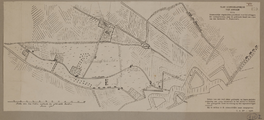 7676 Plan Scenographique van Arnhem. 1715. Schets van een deel eener gekleurde op linnen geplakte teekening van 1715, ...