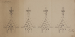 7968-0002 Ontwerpteekening. Detail van den Groote of St. Eusebiuskerktoren te Arnhem, 1899