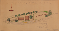 49 Verkeersoplossing en parkeerplaatsen bij het gemeentehuis, Z.d.