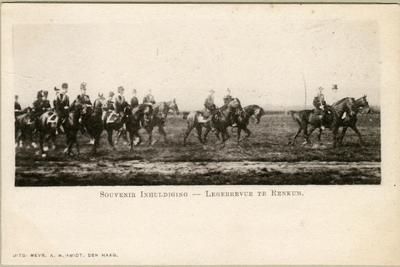 1773 Souvenir Inhuldiging - Legerrevue te Renkum, 1898