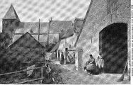1258 Een typisch oud achterbuurtje in het Geldersche dorp Rheden, 1910-1930