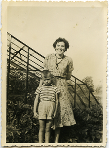 619-0132 Familie Overgoor Elden, Gemeente Arnhem, Juli 1953