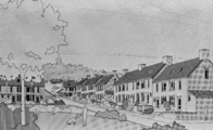 17985-0001 Artist impression. Nieuwbouw Heveadorp, 08-06-1984