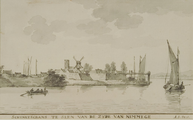 1246 Schenkenschans te zien van de zyde van Nimmegen, 1730-1792