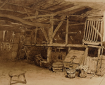 1338 Interieur van de stal van huis Klingelbeek te Oosterbeek, 1831-1872