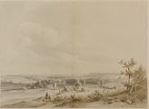 150 Riviergezicht op de Grebbeberg vanaf de Wageningseberg bij Wageningen, ca. 1826-1844
