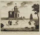 2342 Gesigt van s'Koninks Lusthuys op de Bergh genaemt de Koningsberg en Nimweegen in't Verschiet, 1718