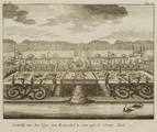 2355 Gezicht van den Tuyn van Rozendael te zien uyt de Groote zaal, 1718
