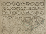 269 Afbeelding van alle de stercke steden die anno 1672 binnen de tydt van 2 maenden aen de France etc zyn overgegaan, 1674