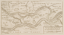 2801 Naaukeurige aftekening van den loop der rivieren bij de Schenkenschans, 1740