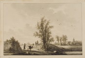 3633 Het dorp en de kerk te Langerak gezien vanuit het zuiden, 1768-1815