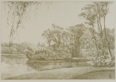 4055-0004 Het park - de groote vijver - 1907, 1907