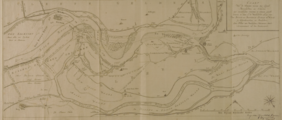 4156 Kaart van de situatie tussen het Spijk Pannerden en Candia, ná 1751