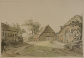4185-0025 Dorpsgezicht met 2 herbergen, 1770-1795