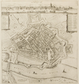 83 Arnhem - plattegrond met stadsprofiel, 1657
