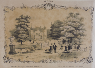 116 Gezicht op het kasteel Biljoen bij Velp - Vue du chateau Biljoen près de Velp, ca. 1850