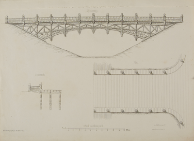 127 Ontwerp van eene rustique brug te Beekhuizen: plaat XIV, 1869