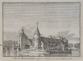 1 't Huis Middagten tegen de voorpoort en van ter zijde te zien, 1743