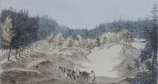 106 [Gezicht in Beekhuizen in de vorm. zandgraverij t.o de grote kaasmakerij], ca. 1790
