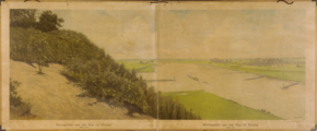 156 Riviergezicht aan den Rijn bij Rhenen (Hooge oever) - Riviergezicht aan den Rijn bij Rhenen (Lage oever), 1920-1932