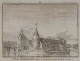 8 't Huis Middagten tegen de voorpoort en van ter zijde te zien, 1743