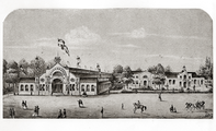 202 Gebouw van de tentoonstelling van Nederlandsche Nijverheid en Kunst op het Velperplein te Arnhem in 1868, [1910]