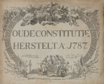 242 De oude constitutie herstelt 1787, 1787