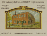 27 Afbeelding van de cartonnagefabriek en steendrukkerij Concordia, 1918