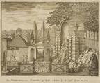 1505-III-162B4rood-0007 No.IV: De Nieuwe Grot van Rozendael op zyde. Achter de Visch Vijver te sien, 1718