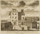 1505-III-162B4rood-0019 No.XIV: 't Huys te Rozendael van de Binnenplaats aen 't Inkomen, met een gedeelte van de ...