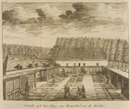 1505-III-162B4rood-0020 No.XV: Gezicht uyt het Huys van Rozendael van de Keuken, 1718