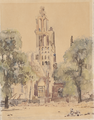 100 De toren van de Eusebiuskerk te Arnhem, 5-7-1945